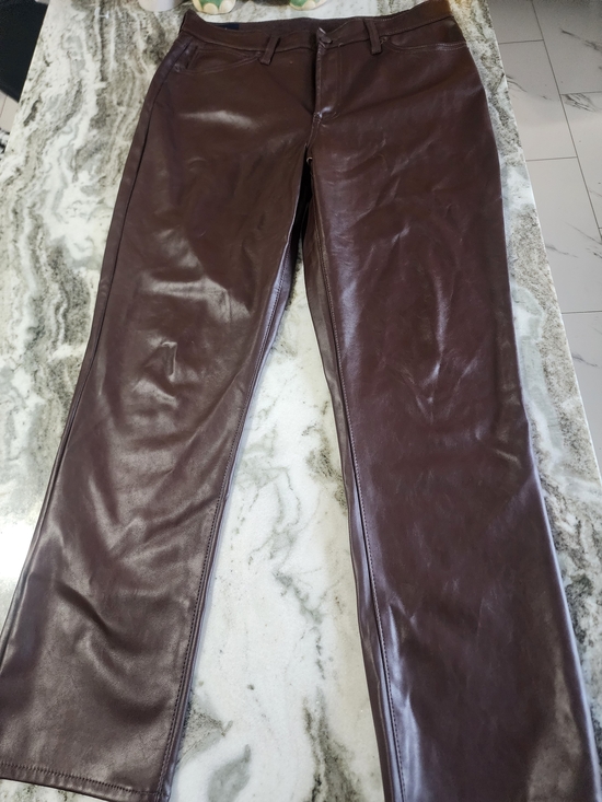 GAP Pants - GAP Women's Faux Leather Pants in Dark Brown